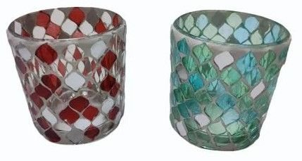 Decorative Mosaic Glass Tealight Holder