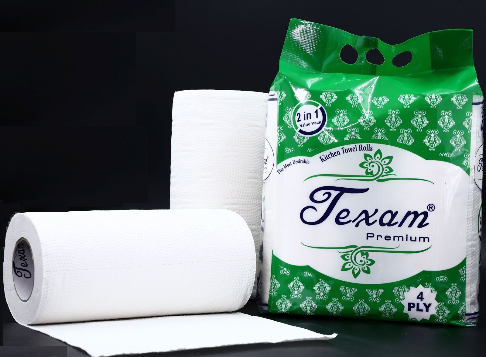 1 - 4 Ply Kitchen Towel Tissue Paper Roll