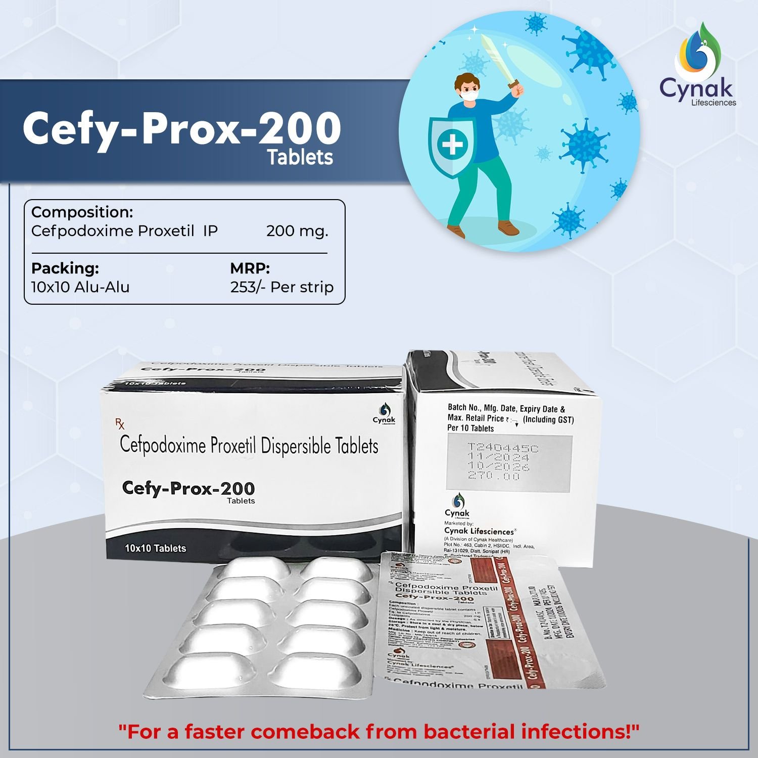 Cefy Prox 200mg Cefpodoxime Proxetil Dispersible Tablets