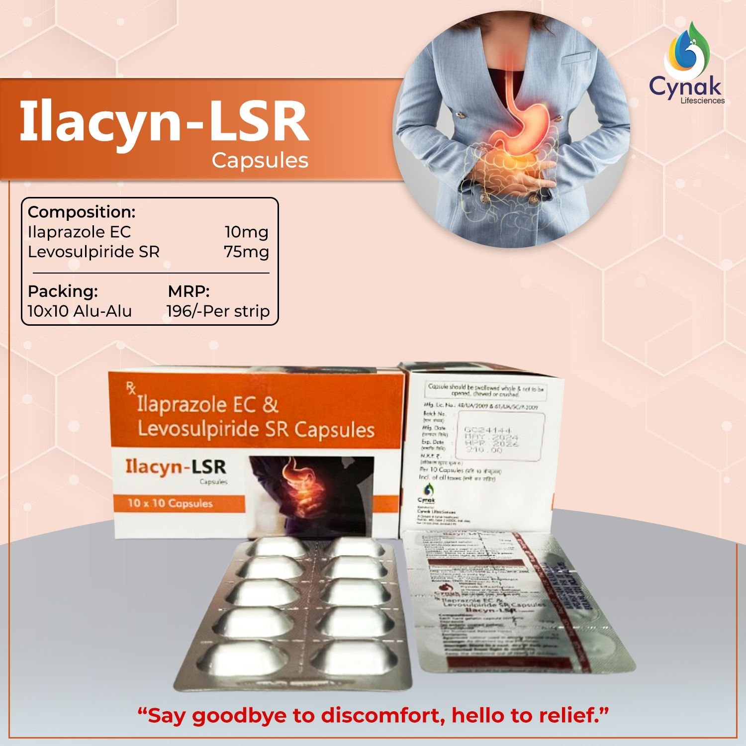 Ilacyn LSR Ilaprazole 10mg Levosulpiride 75mg Capsule