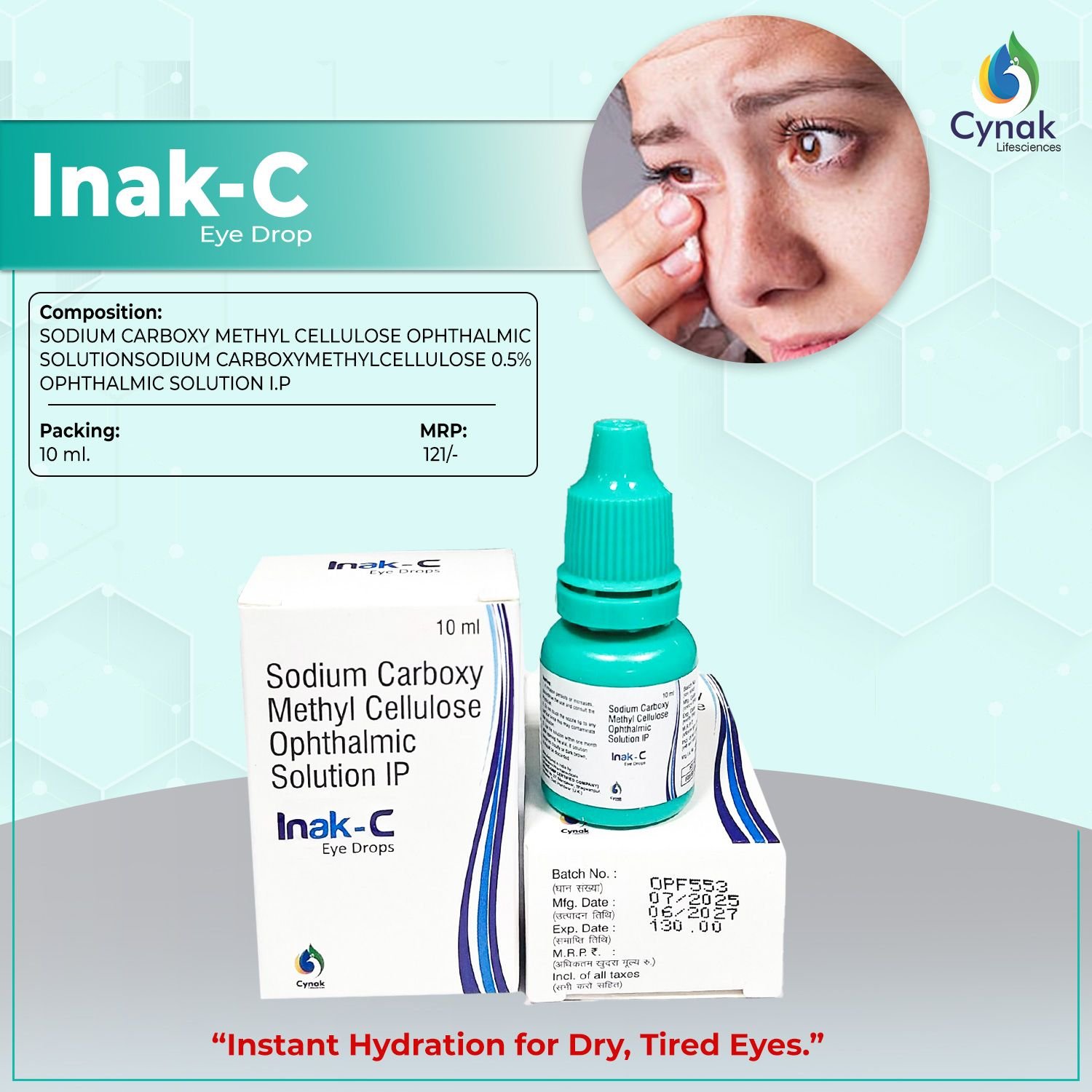 Inak C Sodium Carboxymethylcellulose Eye Drop