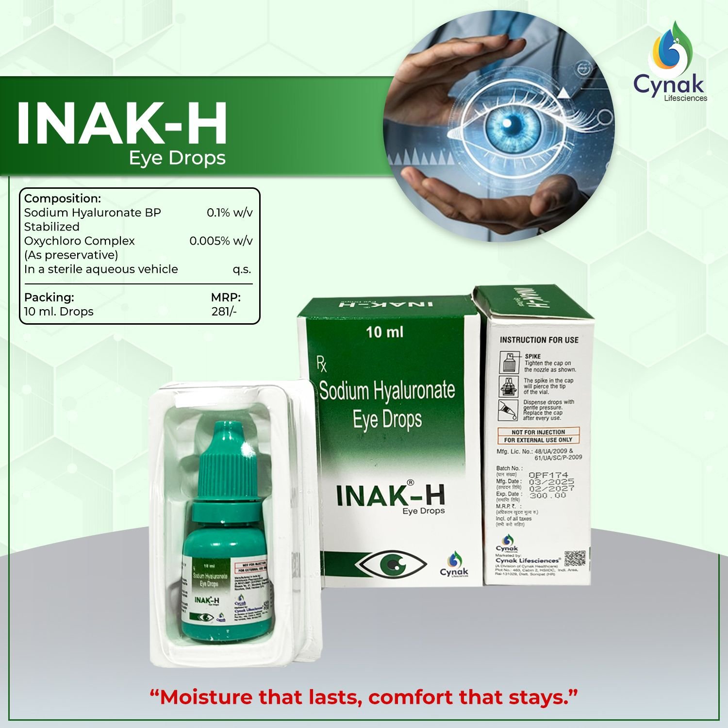 Inak H Sodium Hyaluronate Eye Drops