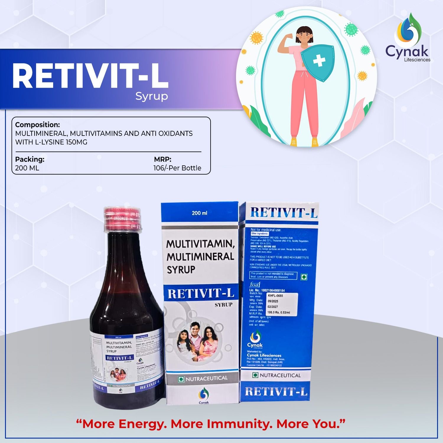 Retivit L Multivitamin Multiminerals Syrup