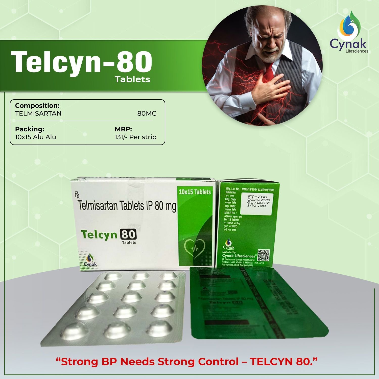 Telcyn 80mg Telmisartan Tablets