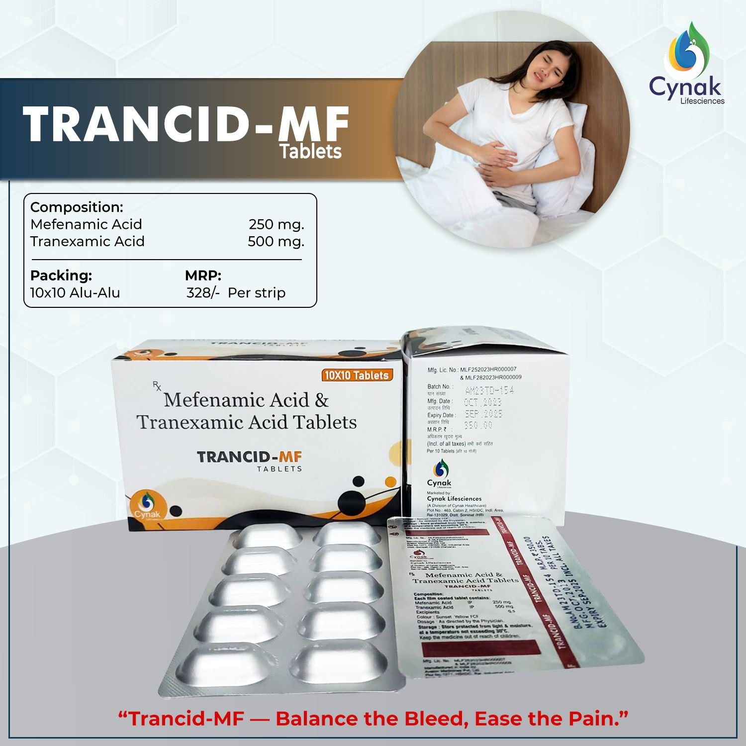 Trancid MF Tranexamic Mefenamic Acid Tablets