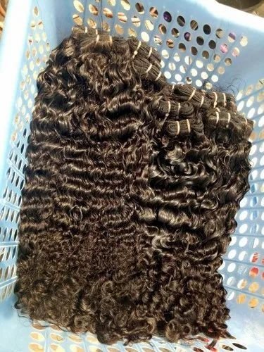 Double Drawn Deep Curly Human Hair Weft