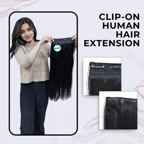 Natural Black Clip-On Hair Extension Set