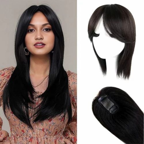 Remy Human Hair Silk Base Topper