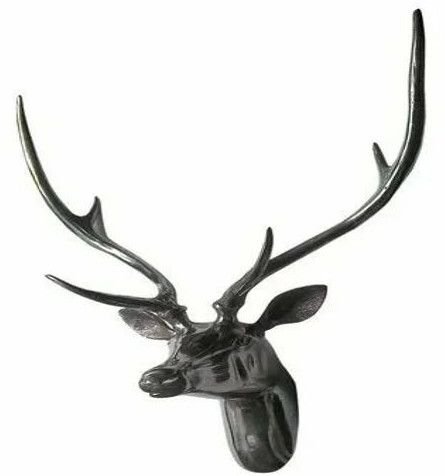 Aluminium Deer Head Figurine