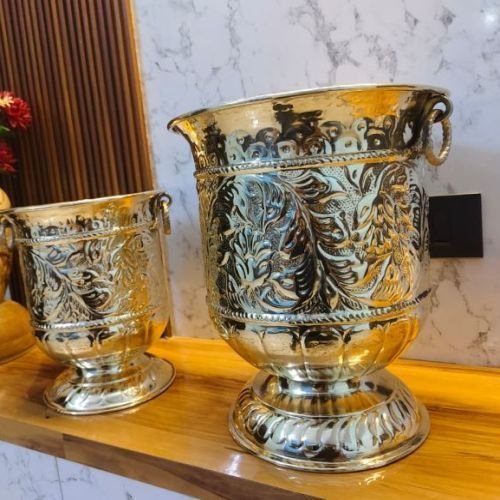 Brass Carved Planter