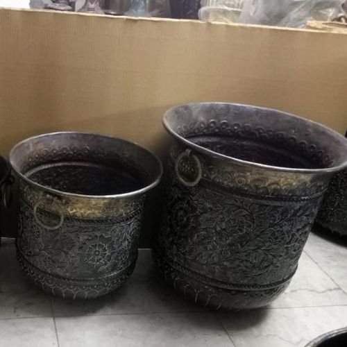 Brass Round Planter