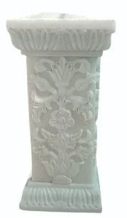 1.5 Feet White Marble Tulsi Stand
