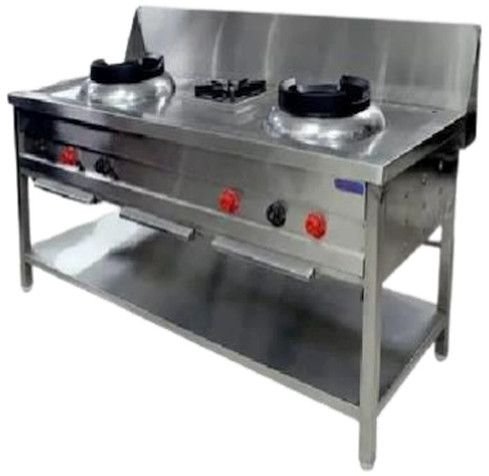 Stainless Steel 2+1 Burner Chinese Range