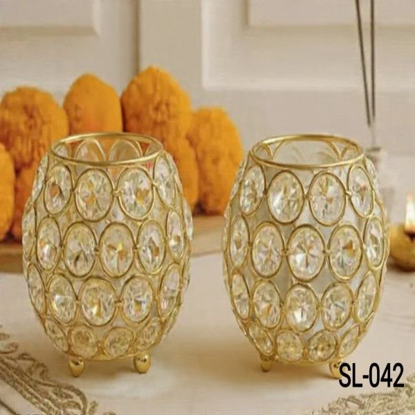 Crystal Globe T-Light Holder