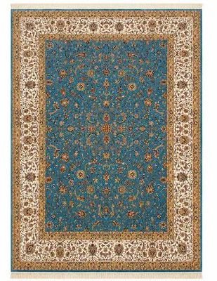 All Over Firozi Silk Kashmiri Carpet