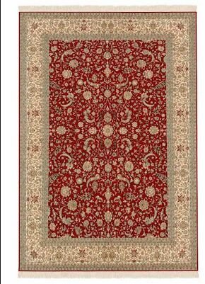 All Over Red Silk on Silk Kashmiri Handcrafted Carpets