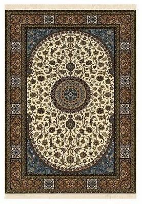 Kashan Cream Silk Handmade Oriental Kashmiri Carpets