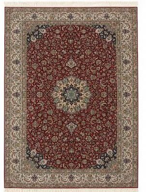 Kashan Red Silk on Silk Exclusive Kashmiri Rugs
