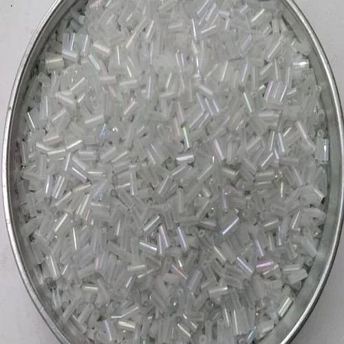 White Transparent Pipe Glass Seed Beads