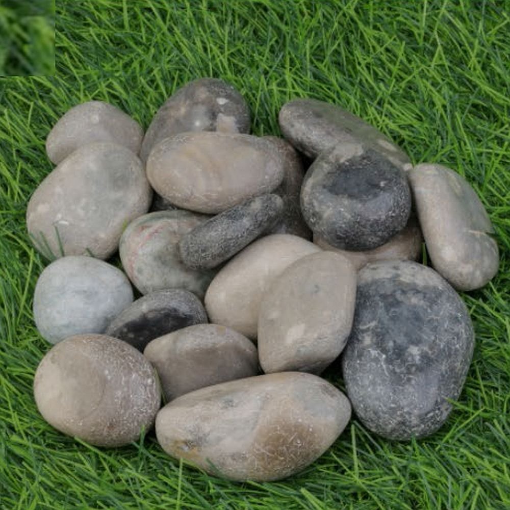 Germany Gray Exotic Glossy Garden Pebbles