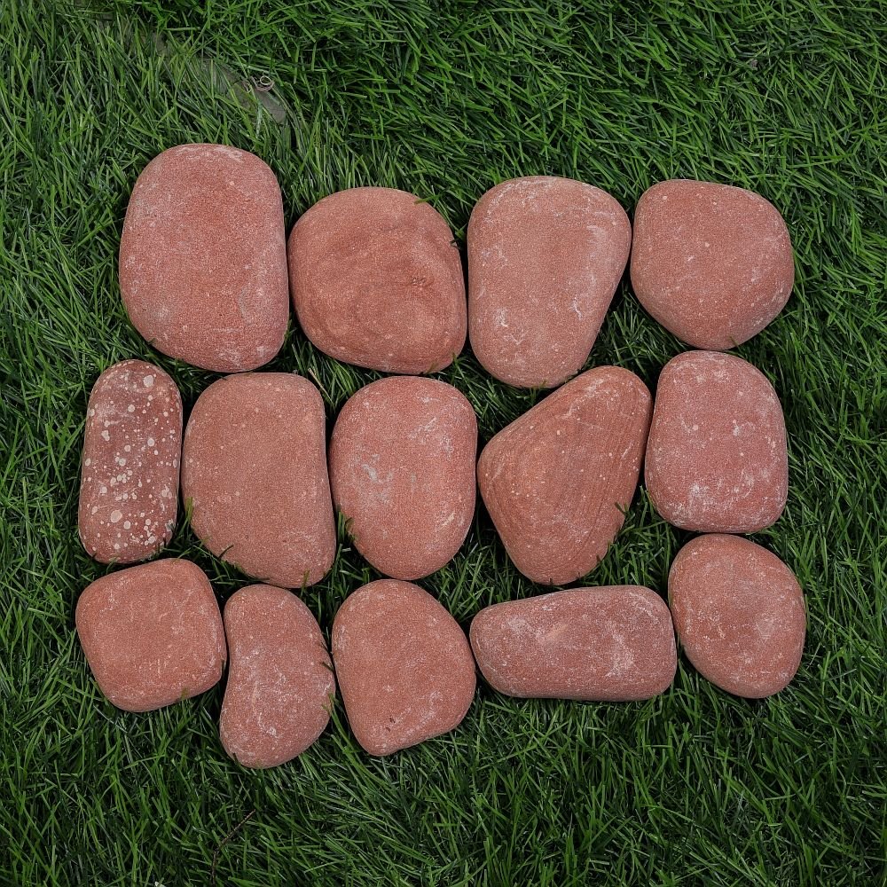 Tumbled Red Dry Pebbles
