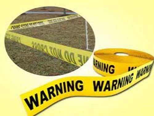 Yellow and Black Caution Warning Tape