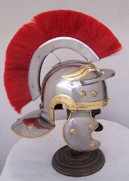 H15 Roman Helmet With Red Crest