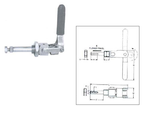 Push Pull Action Front Mounting Type Toggle Clamp