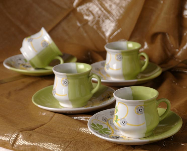 Stoneware Z Series Cups and Saucers
