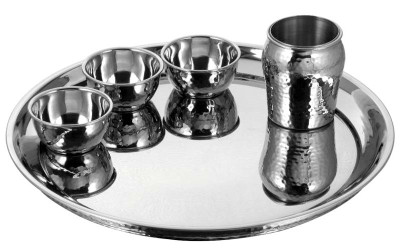 Stainless Steel Double Wall Thali Set