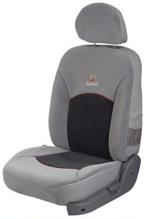 Europa Dotted Black Grey Car Seat Cover