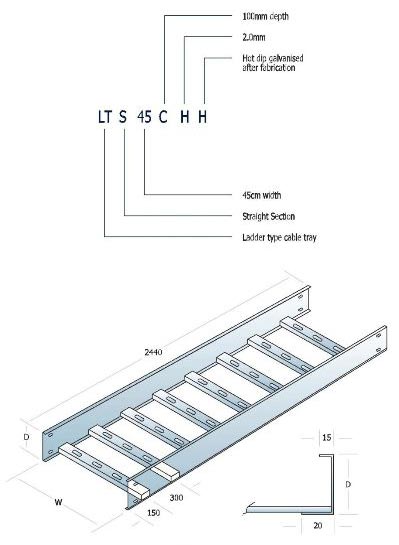 Straight Section Ladder Cable Tray