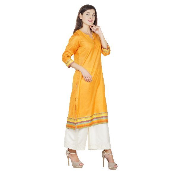 SSTC009-OR Tussar Cotton Kurti 02