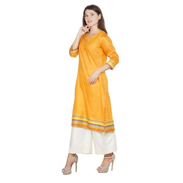 SSTC009-OR Tussar Cotton Kurti 03