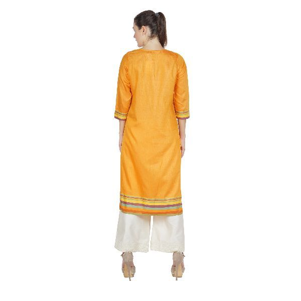 SSTC009-OR Tussar Cotton Kurti 04