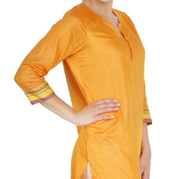 SSTC009-OR Tussar Cotton Kurti 05