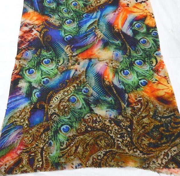 Superfine wool digital print stoles