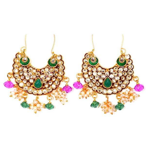 Double Kundan Earrings
