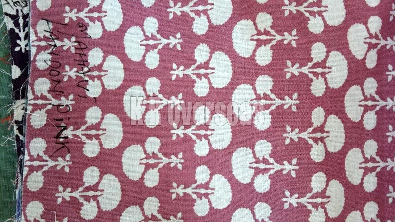 Mahavi London Pink Printed Cotton Fabric
