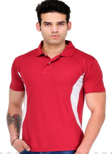 Dry Fit Maroon with White Patch T Shirts