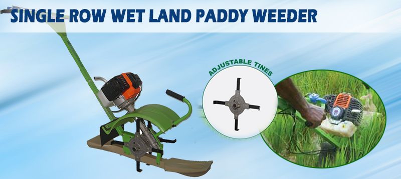 Single Row Wet Land Paddy Weeder