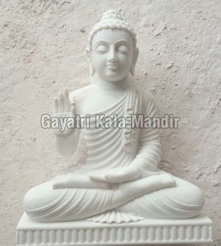 Marble Blessing Buddha Statue