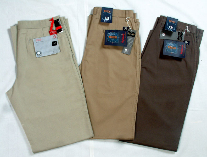 Kaki cotton trousers 