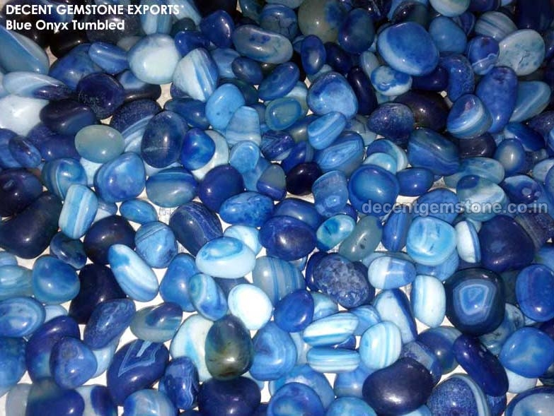 Blue Onyx Tumbled Stones