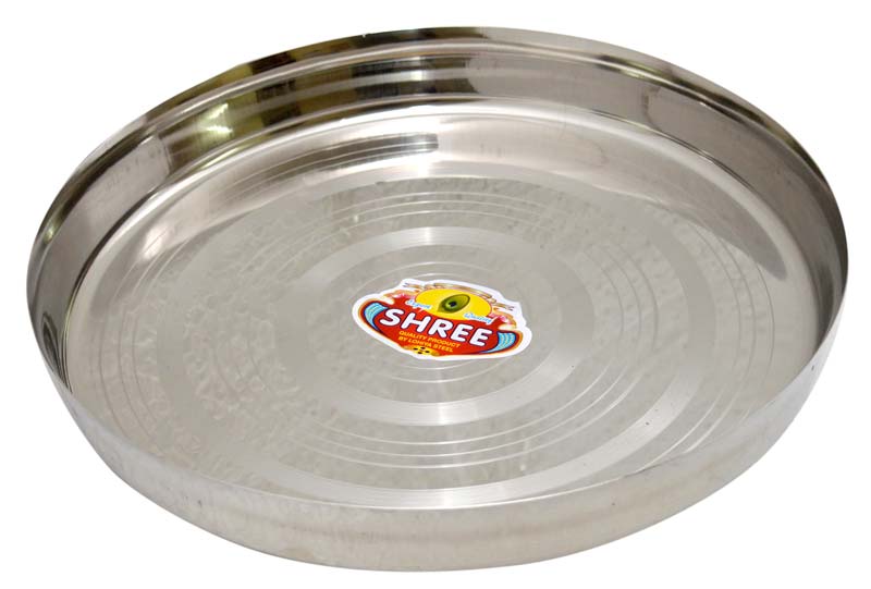 Stainless Steel Silver Touch Khumcha Thali