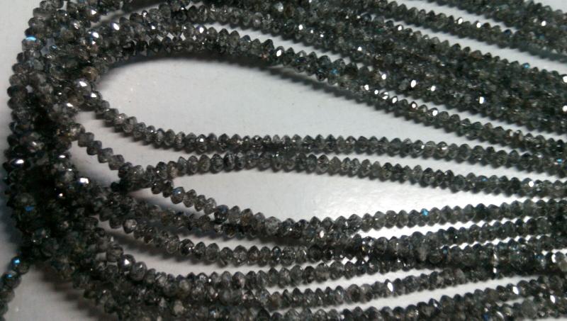 Small Size Round Congo Polished Diamond Beads