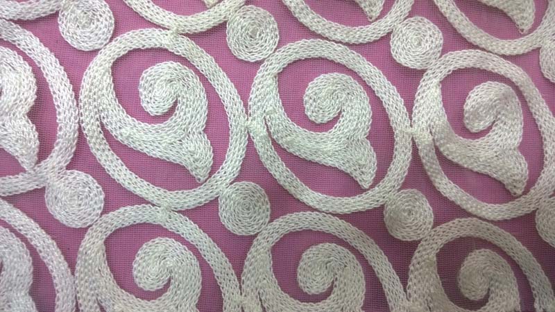 Net Fabrics With Aari Work
