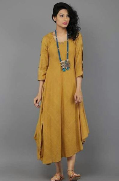 Mustard Color Ladies Kurti