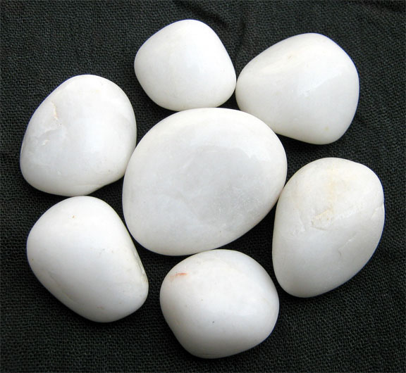 White Unpolished Pebble Stones