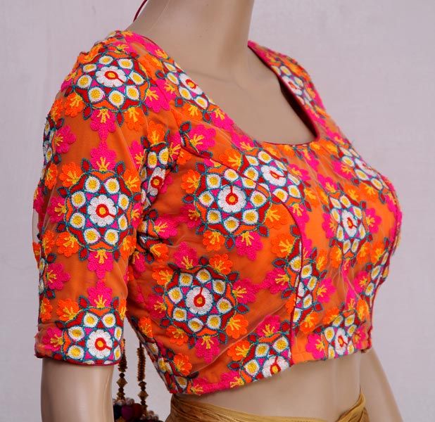 Heavy Threadwork Net Blouse